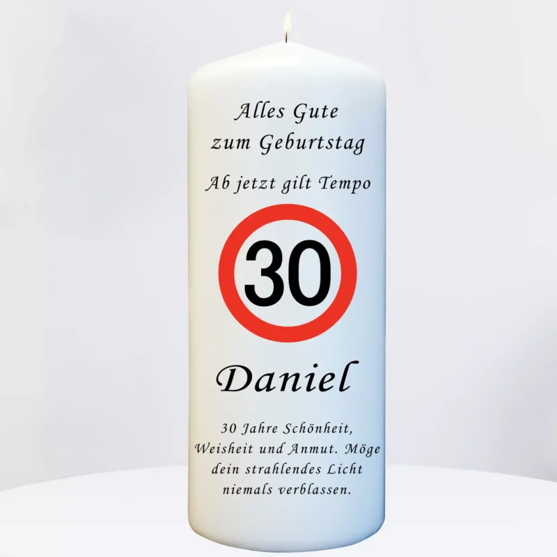 lustige Geburtstagskerze mit Namen und Spruch personalisiert - besondere Kerzen zum Geburtstag – Bild 2